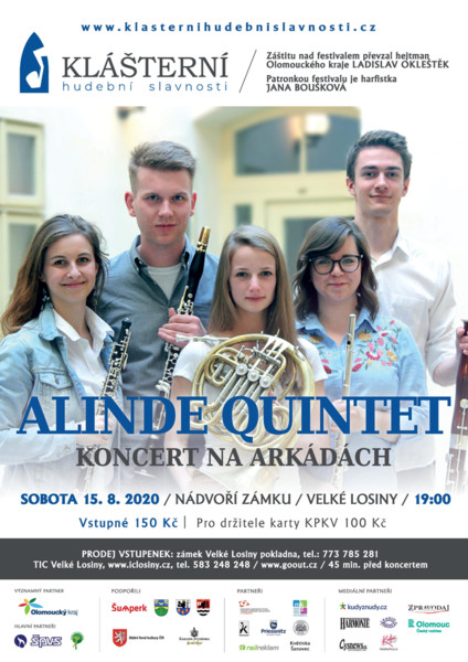 Klášterní hudební slavnosti - Alinde Quintet - Koncert na arkádách
