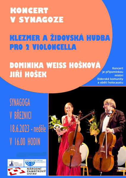 Klezmer a židovská hudba pro dvě viloloncella v synagoze Březnice