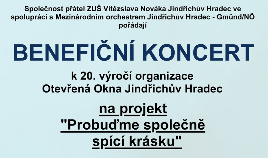 Benefiční koncert pro Otevřená Okna 2023: Jindřichův Hradec