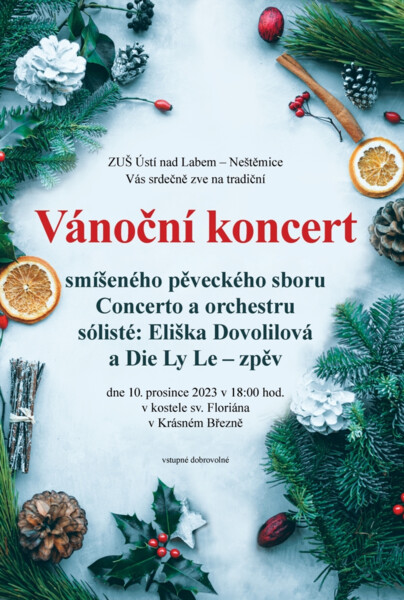 Vánoční koncer smíšeného pěveckého sboru Concerto a orchestru