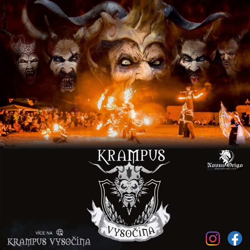 Krampus fire show Jihlava 2023