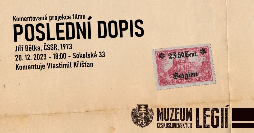 Film „Poslední dopis“ (ČSSR, 1973)