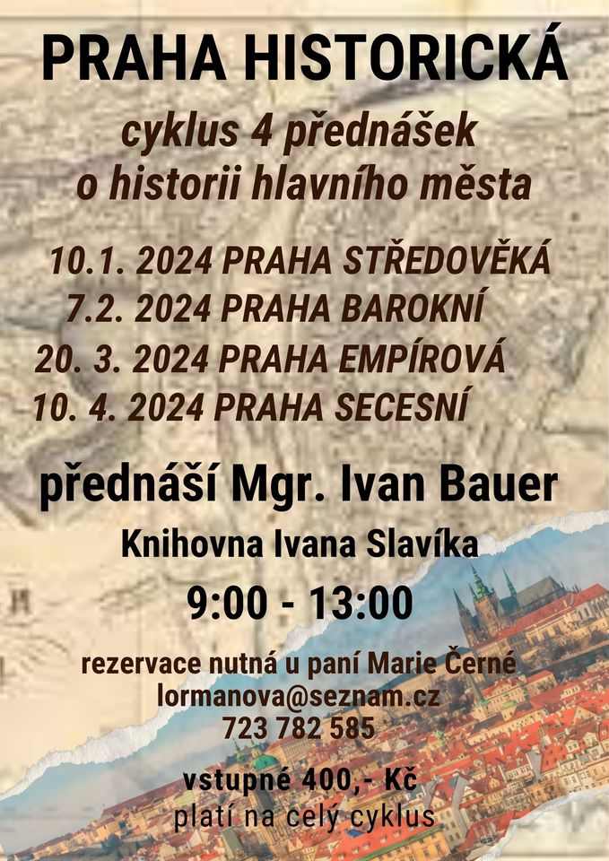 Praha historická - cyklus 4 přednášek o historii hlavního města