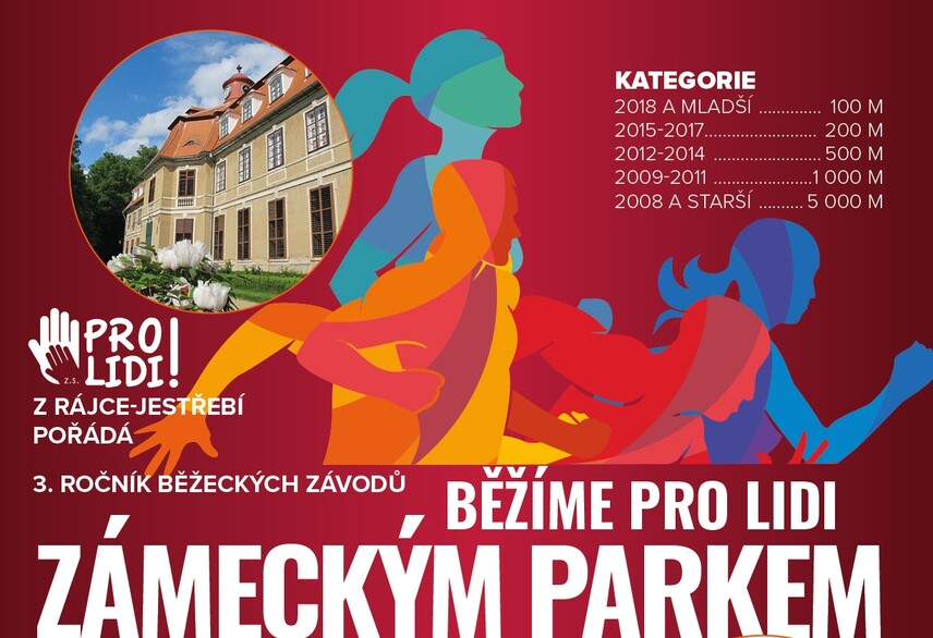 Běžíme Pro lidi zámeckým parkem v Rájci nad Svitavou - 3. ročník