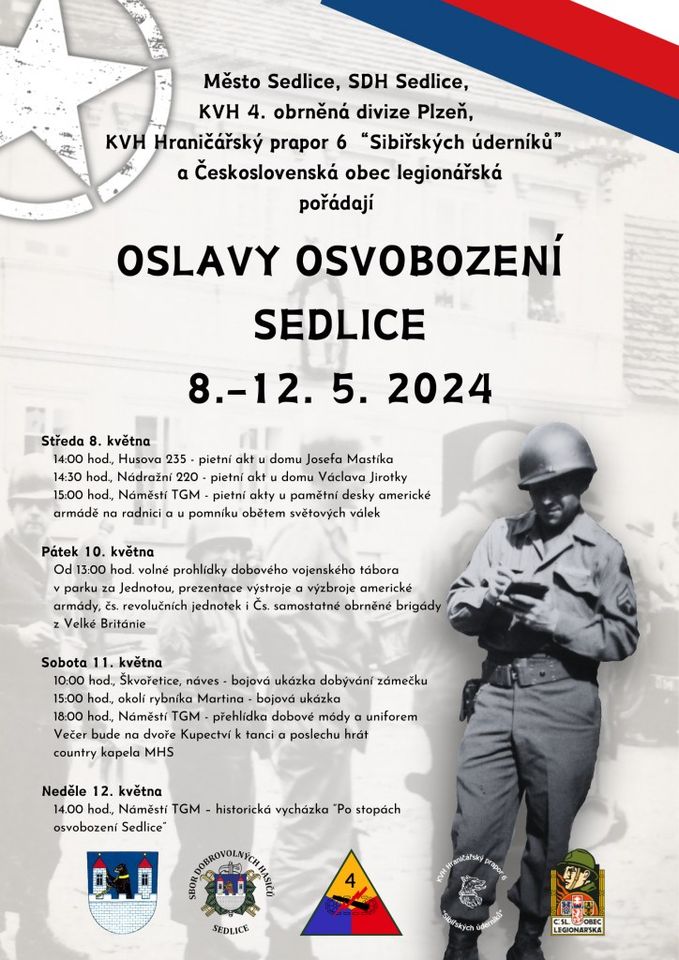 Oslavy 79. výročí osvobození města Sedlice