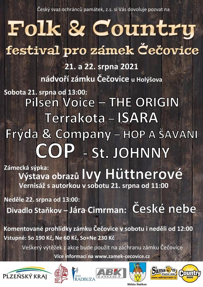 Folk-country festival pro zámek Čečovice 2021