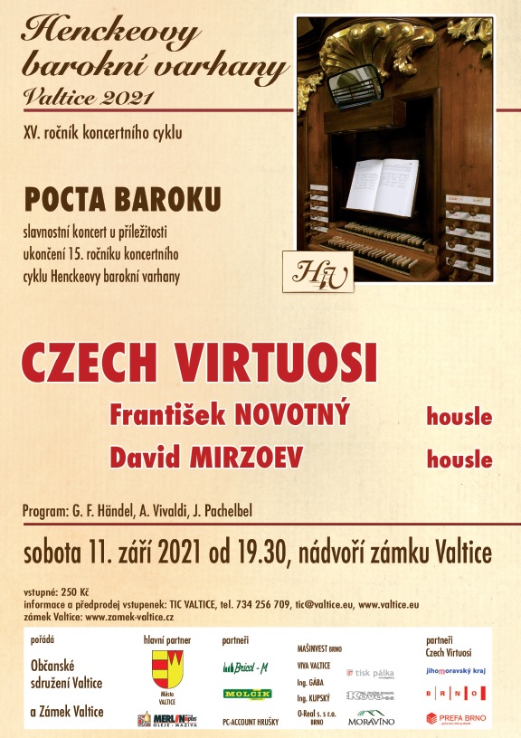 Pocta baroku: koncert komorního orchestru CZECH VIRTUOSI na zámku Valtice