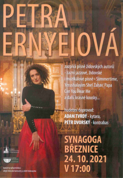 Petra Ernyeiová – jazzový koncert židovských skladatelů v synagoze Březnice