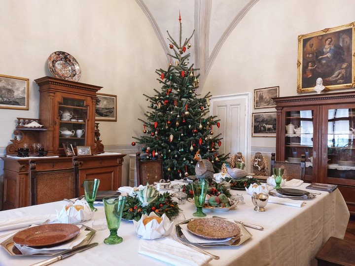 Vánoční výzdoba na zámku Slatiňany