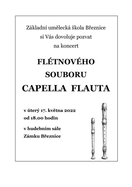 Koncert ZUŠ Březnice na zámku Březnice