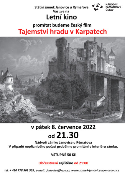 Letní kino - Tajemství hradu v Karpatech