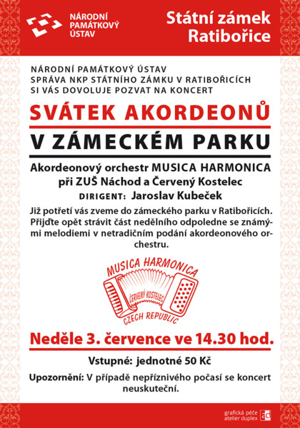 Svátek akordeonů v zámeckém parku v Ratibořicích