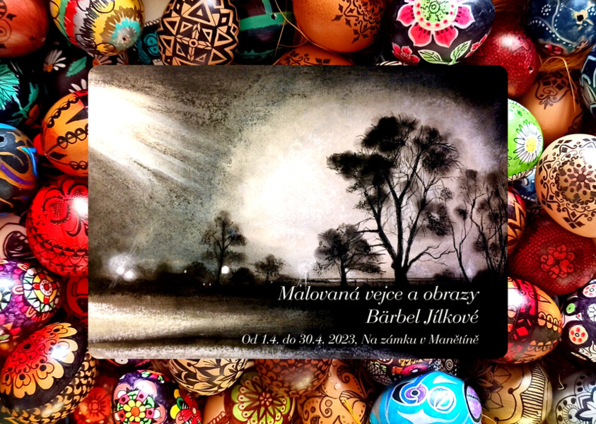 Malované vejce a obrazy Bärbel Jílkové