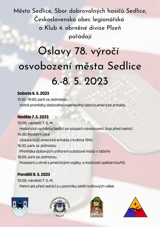 Oslavy 78. výročí osvobození města Sedlice