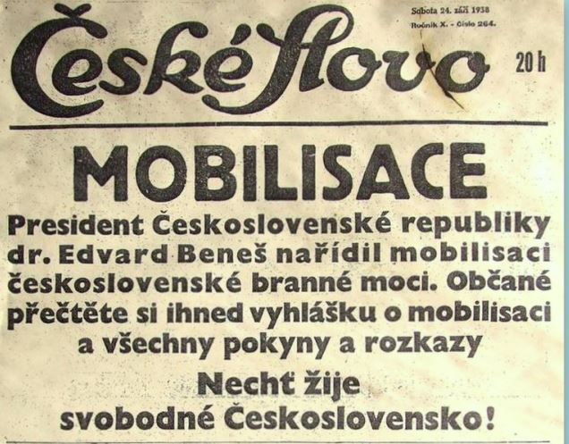 Pavel J. Slavík: Výročí 85 let od československých mobilizací v květnu a v září 1938
