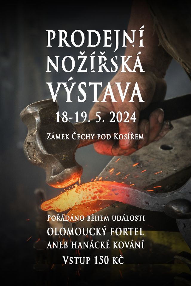 Prodejní nožířská výstava na Zámku Čechy pod Kosířem.